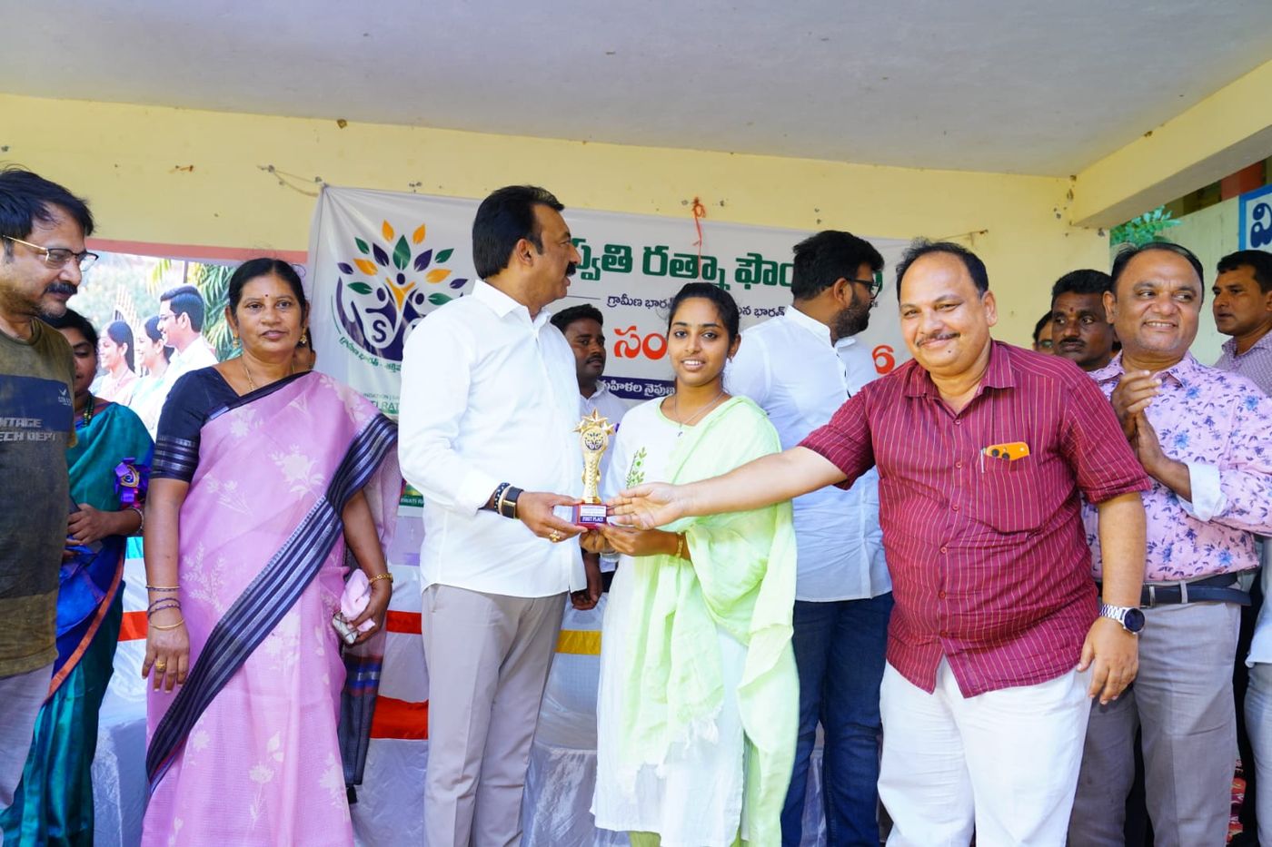 Felicitation of a graduating trainee